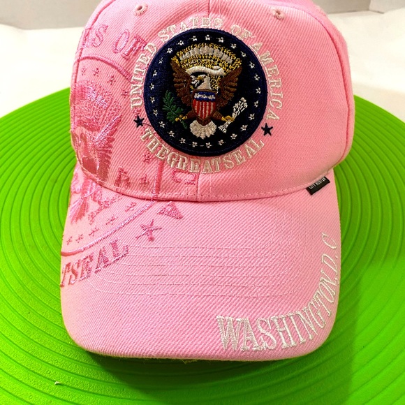 United States of America the great seal pink ladies adjustable hat - Picture 2 of 5